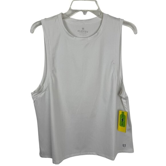 EleVen by Venus Williams NEW Peace Maker Tank White Women Lrg Activewear Tennis - Picture 1 of 9